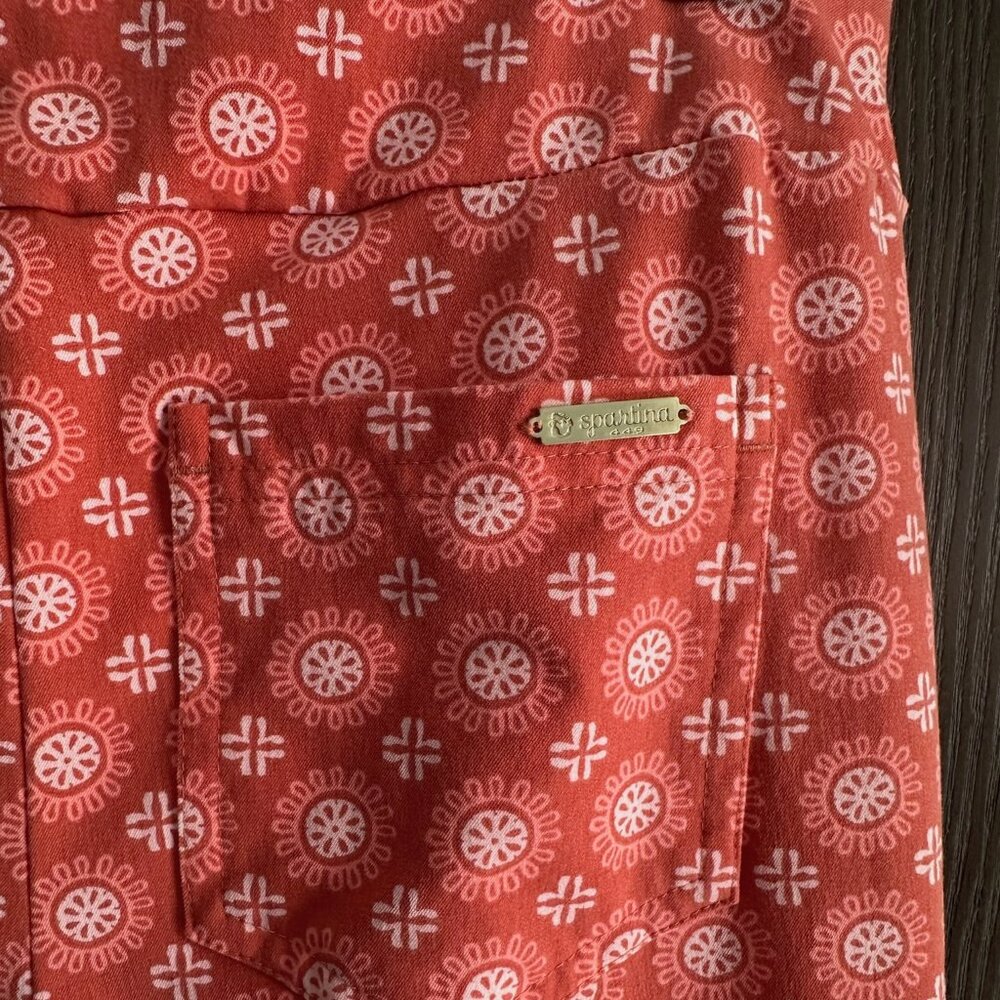 Spartina 449  Size L - Maren Pull-On Pants - Pink House French Floral - Picture 9 of 11